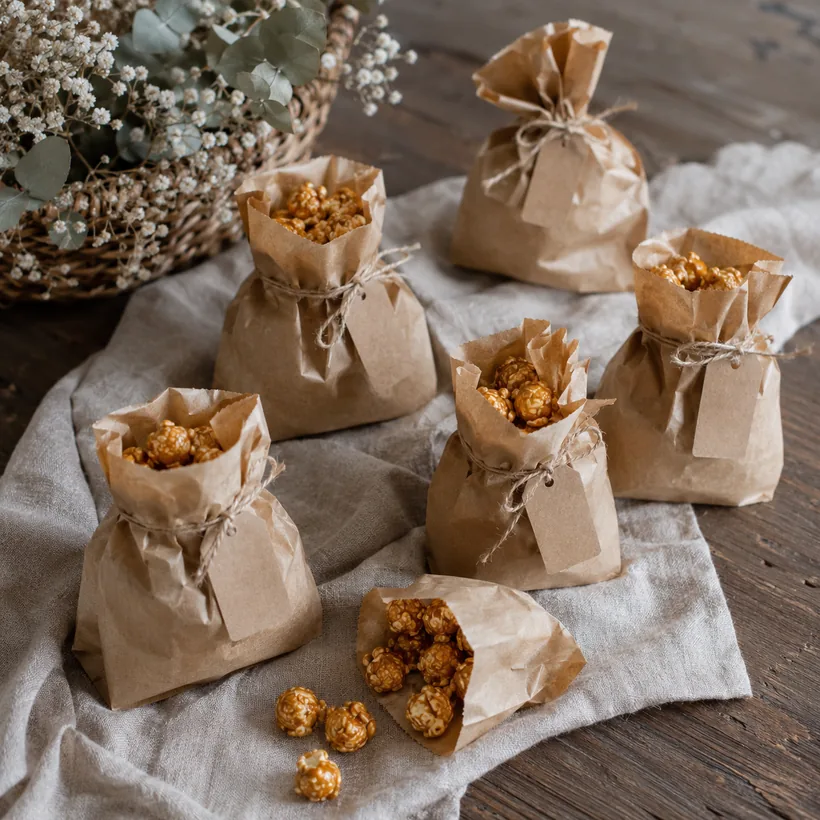 Personalized popcorn party favors