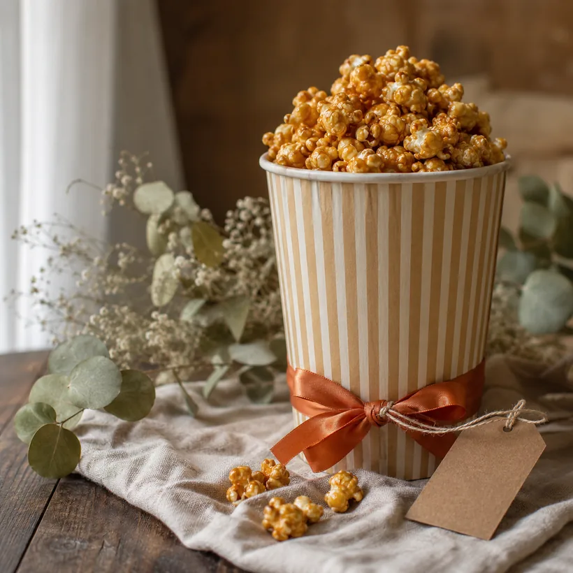 Themed popcorn bucket for a birthday